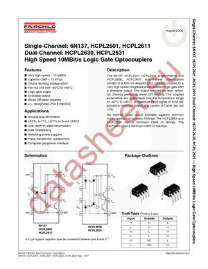 HCPL2601SDV datasheet  